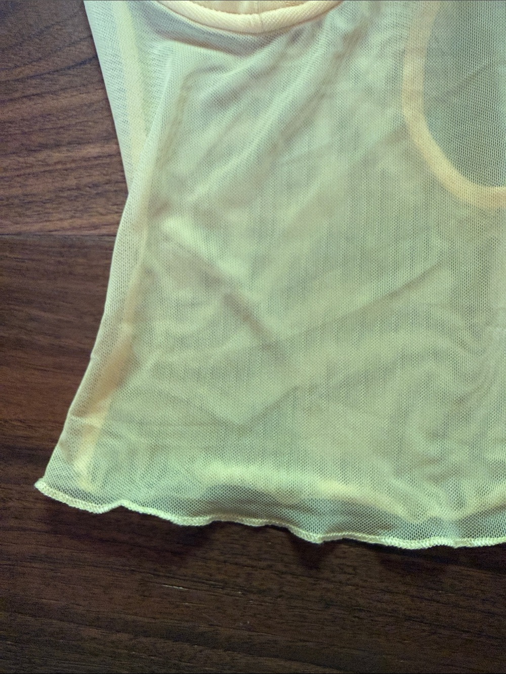 Edikted Yellow Sheer Bustier Tank Top - Picture 3 of 5